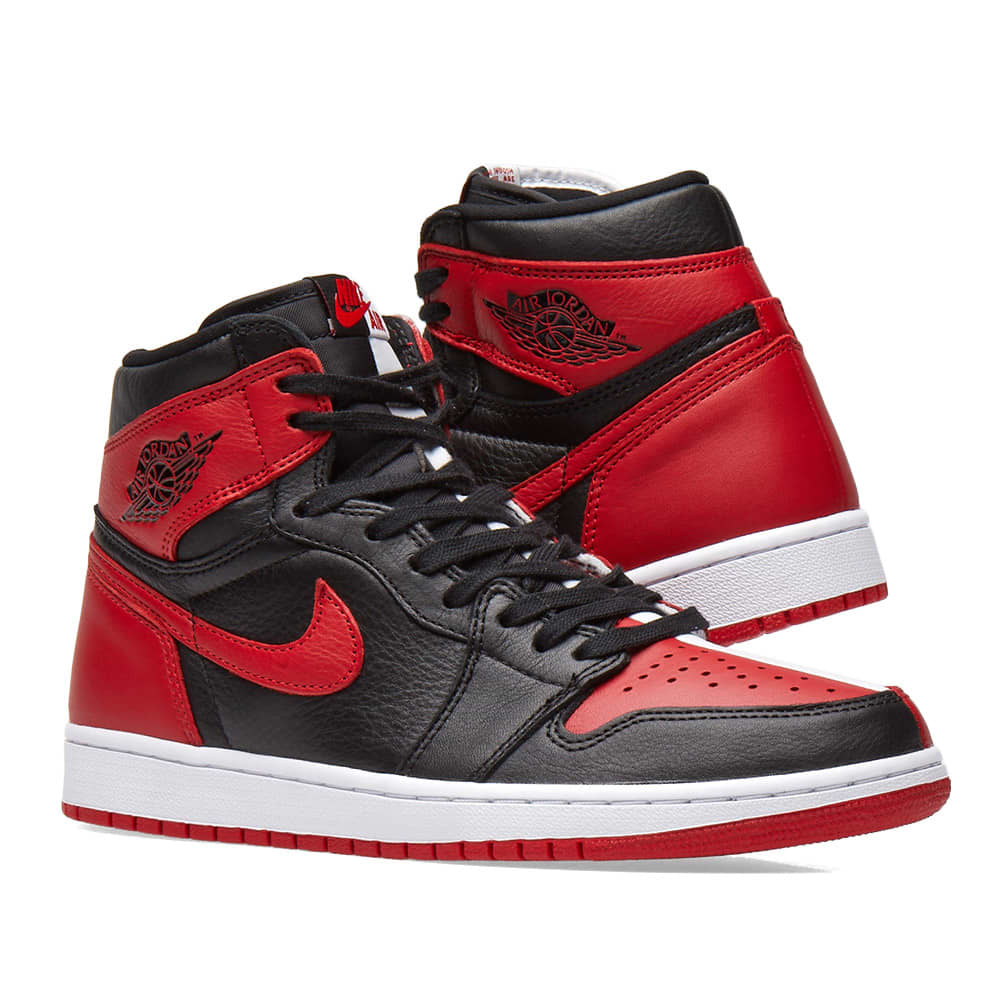jordan 1 black university red white
