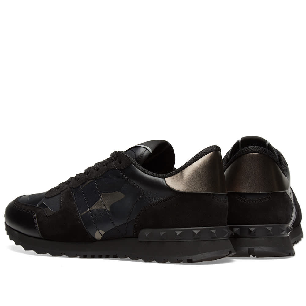 valentino metallic camo rockrunner sneaker