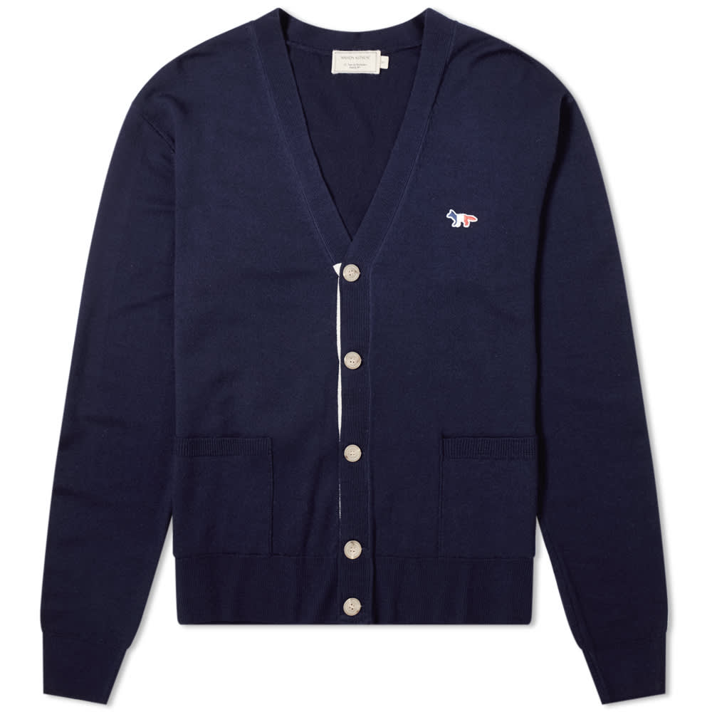 maison kitsune wool cardigan