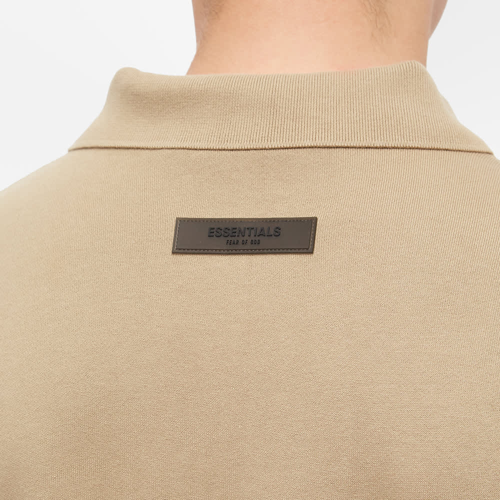 FEAR OF GOD ESSENTIALS Logo Long Sleeve Polo Oak | END. (US)