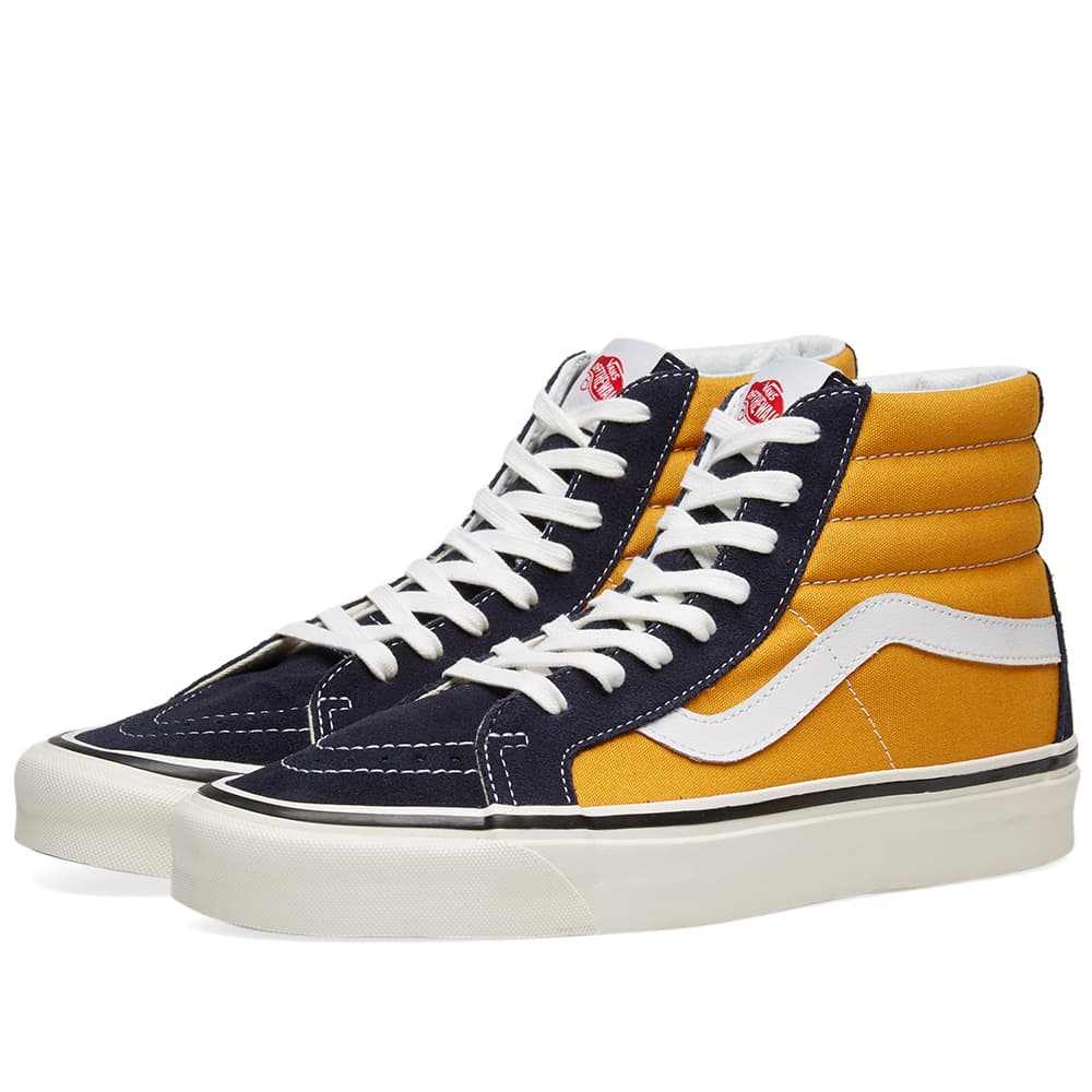 Navy check vans clearance