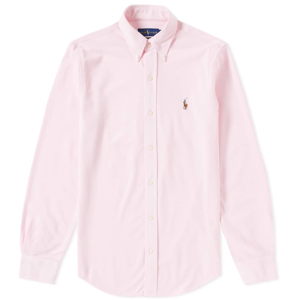 Pink polo button down shirts clearance
