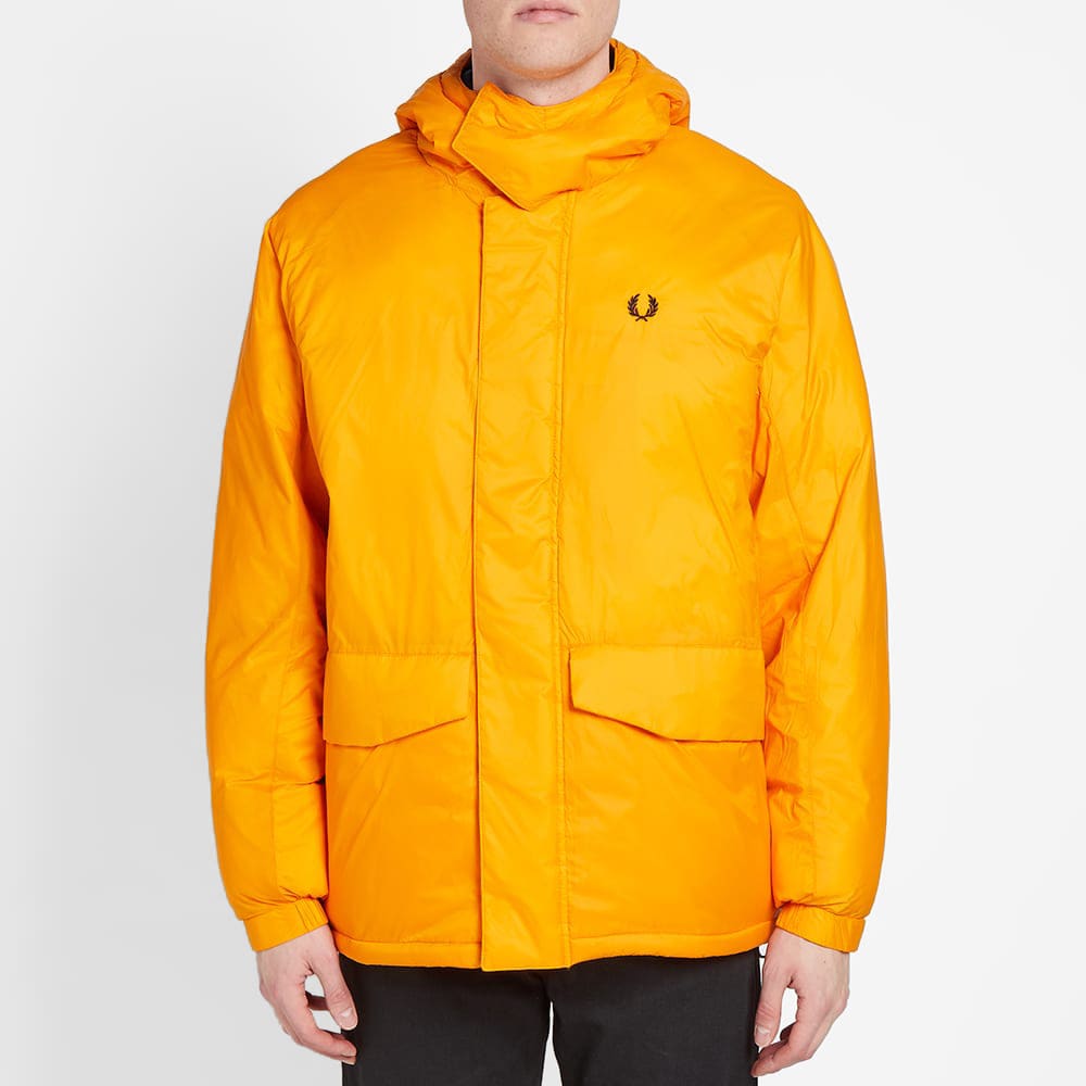 Fred perry mens padded parka tangerine Clearance