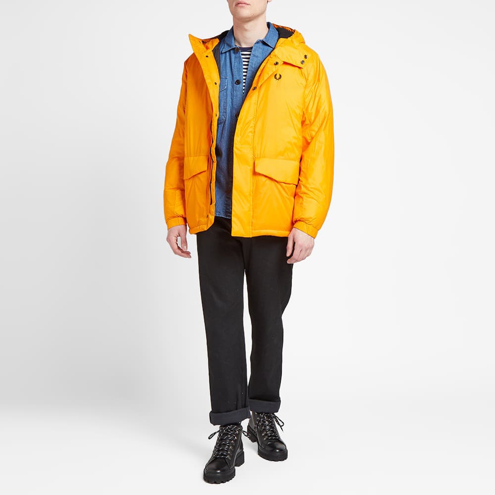 Fred perry mens padded parka tangerine Clearance