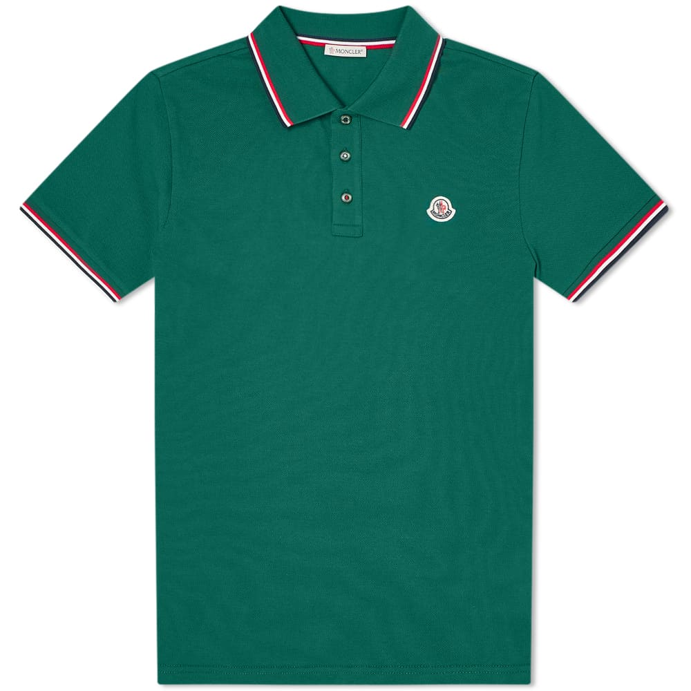 Moncler Classic Logo Polo Green END. (Global)
