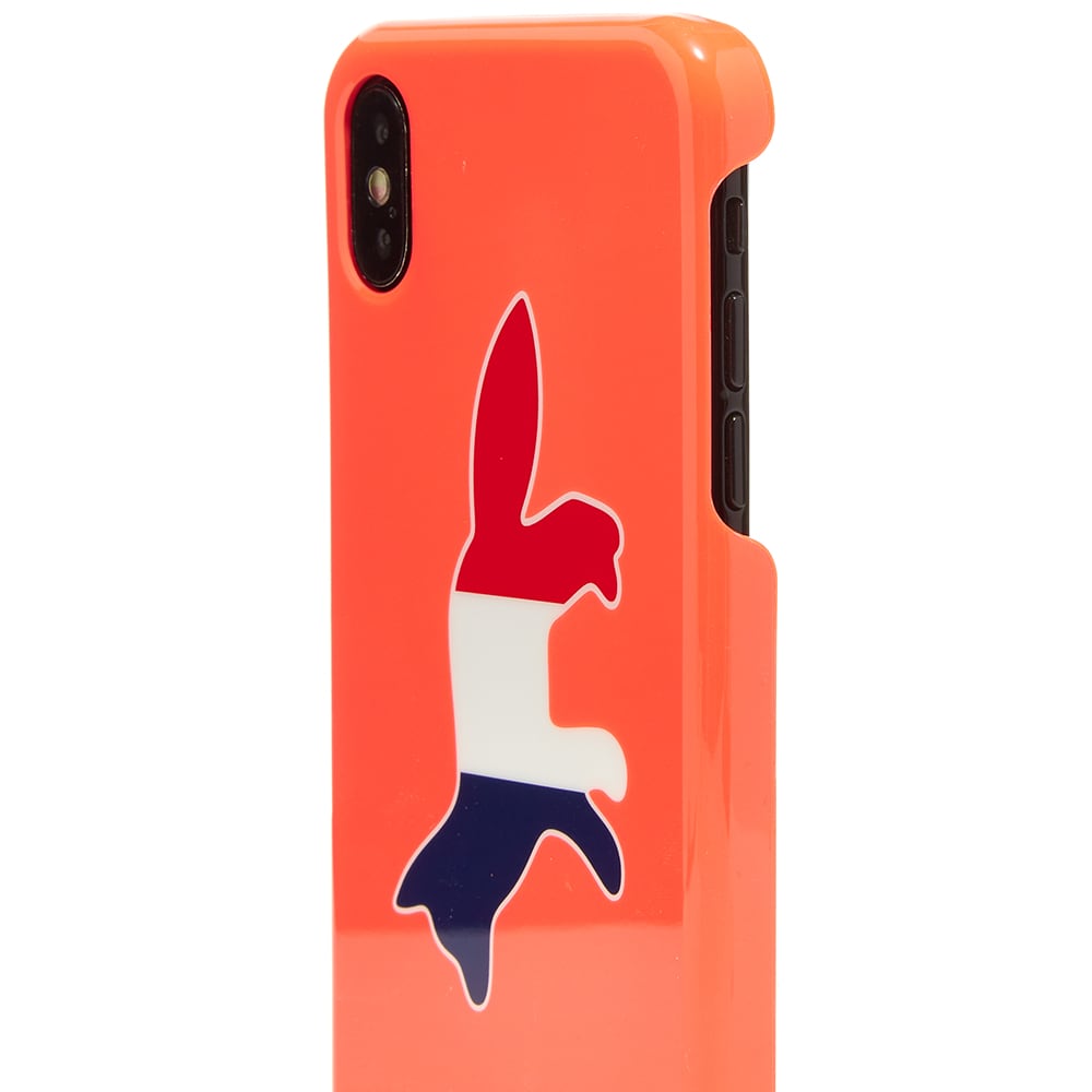 Maison Kitsuné Tricolour Fox iPhone X Case Orange | END.