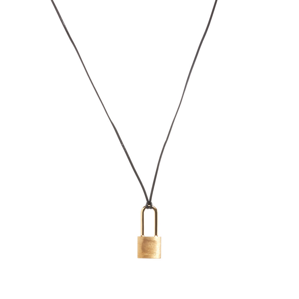 Small gold padlock necklace Sale