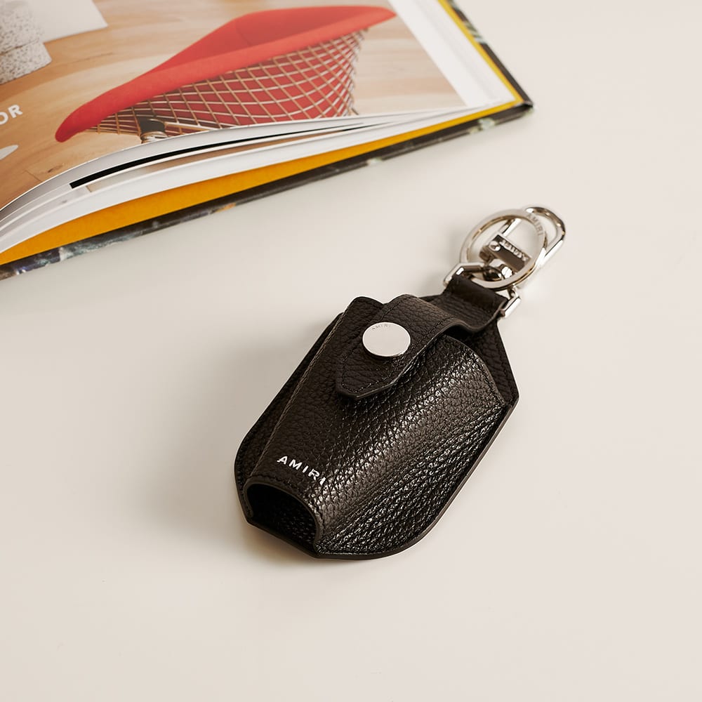 AMIRI Leather Hand Sanitizer Holder Black | END. (UK)