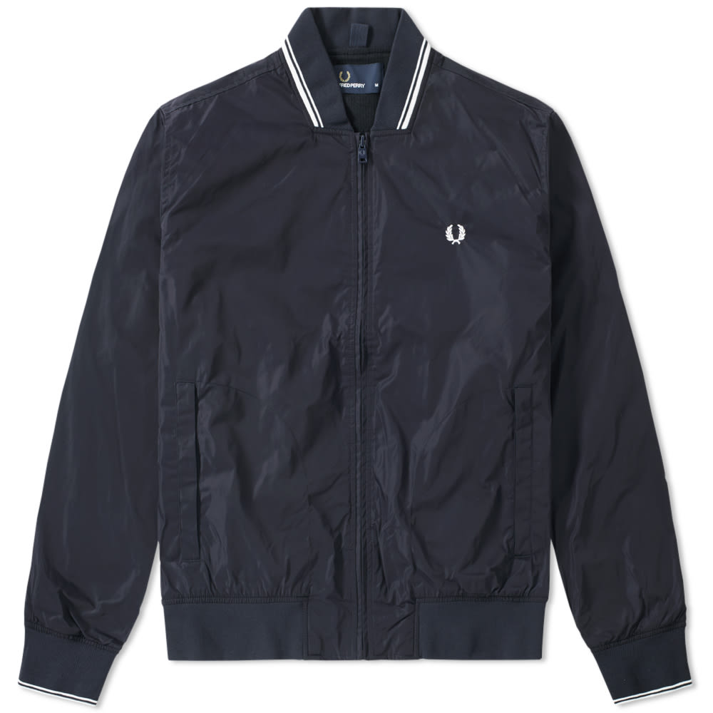 fred perry twin tipped jacket navy