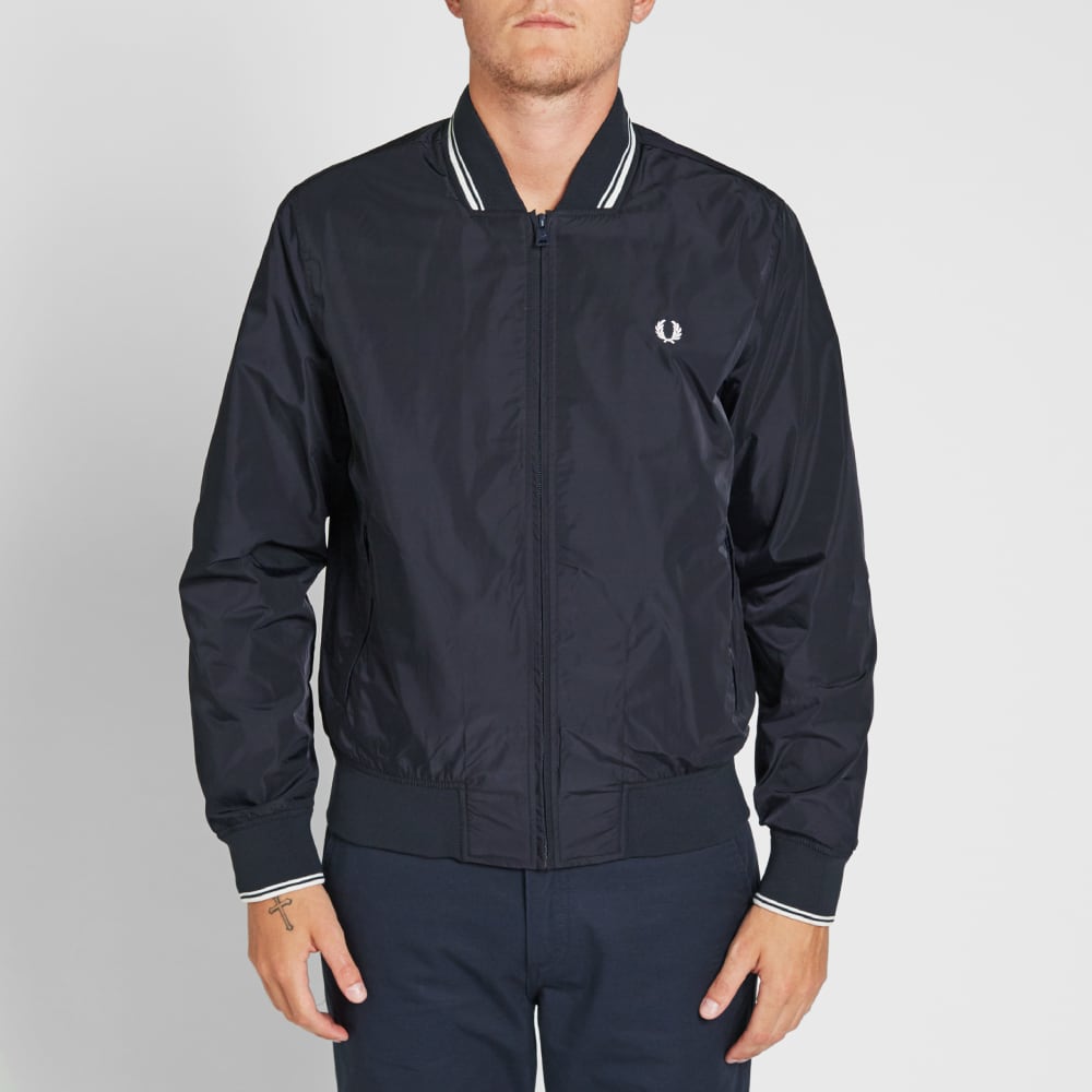 fred perry twin tipped jacket navy