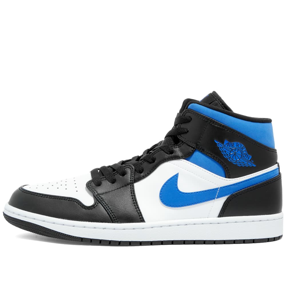 air jordan 1 blue and white mid