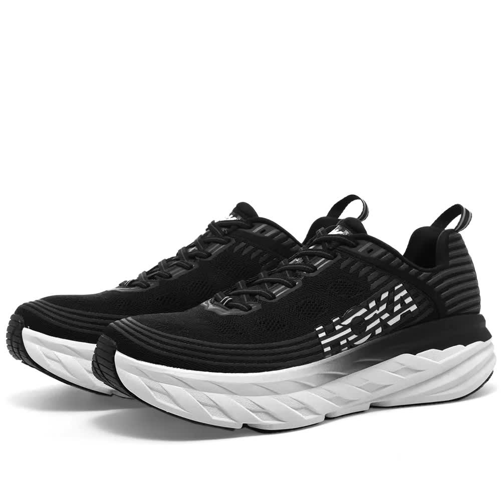 HOKA One One Bondi 6 Black & White | END. (TW)