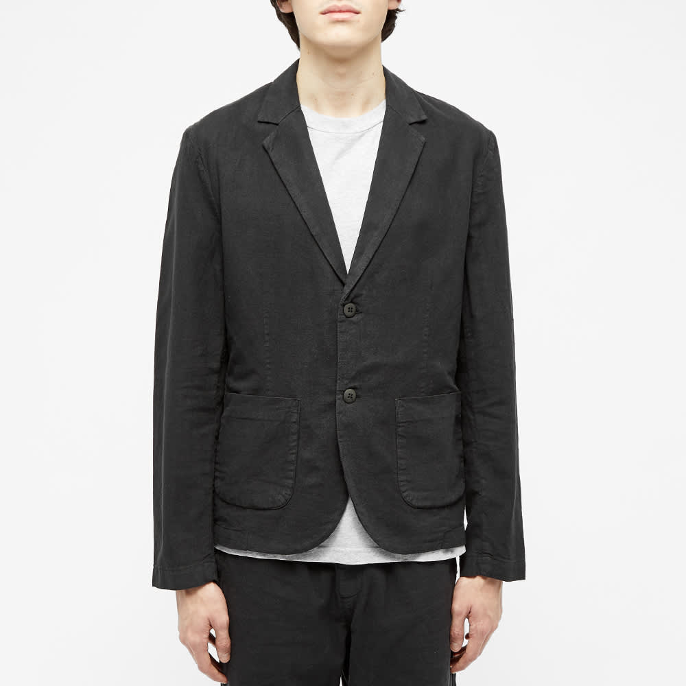 Folk Washed Cotton Linen Blazer Soft Black END.