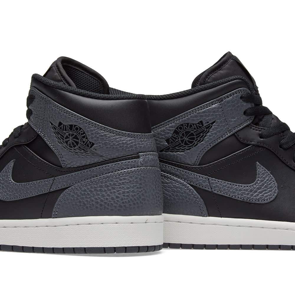 jordan 1 mid black dark grey