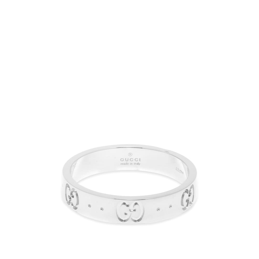 Gucci Icon Thin Band Ring 18K White Gold END. (US)