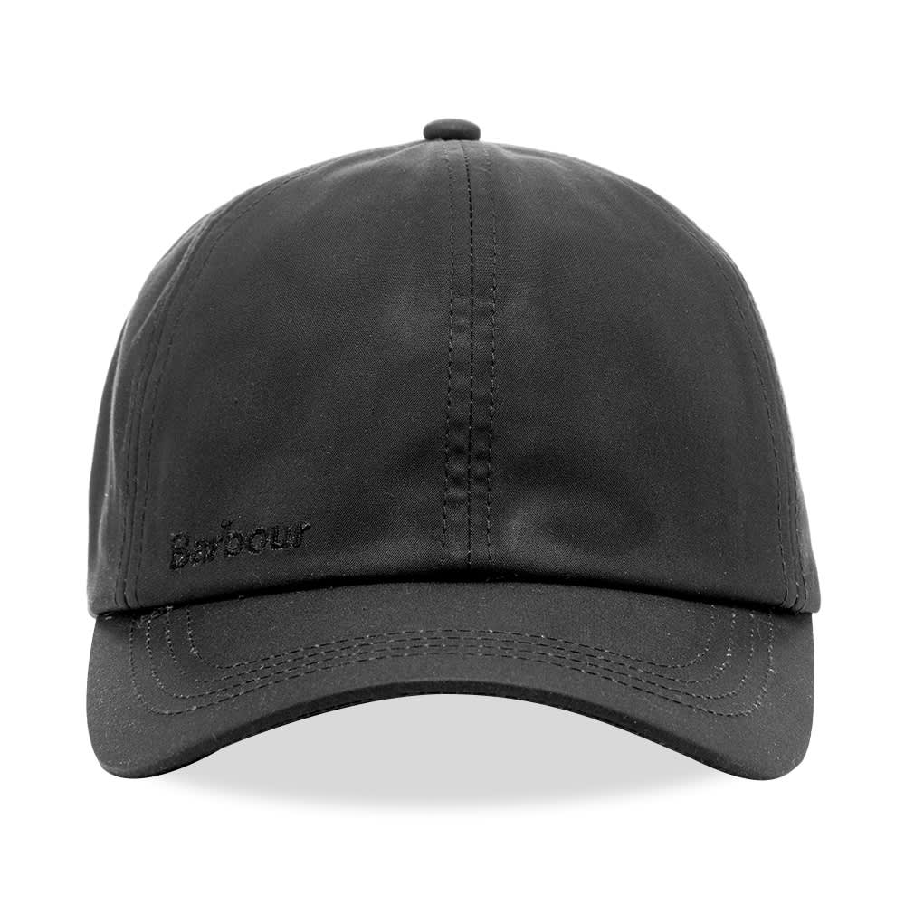 barbour wax sports cap black