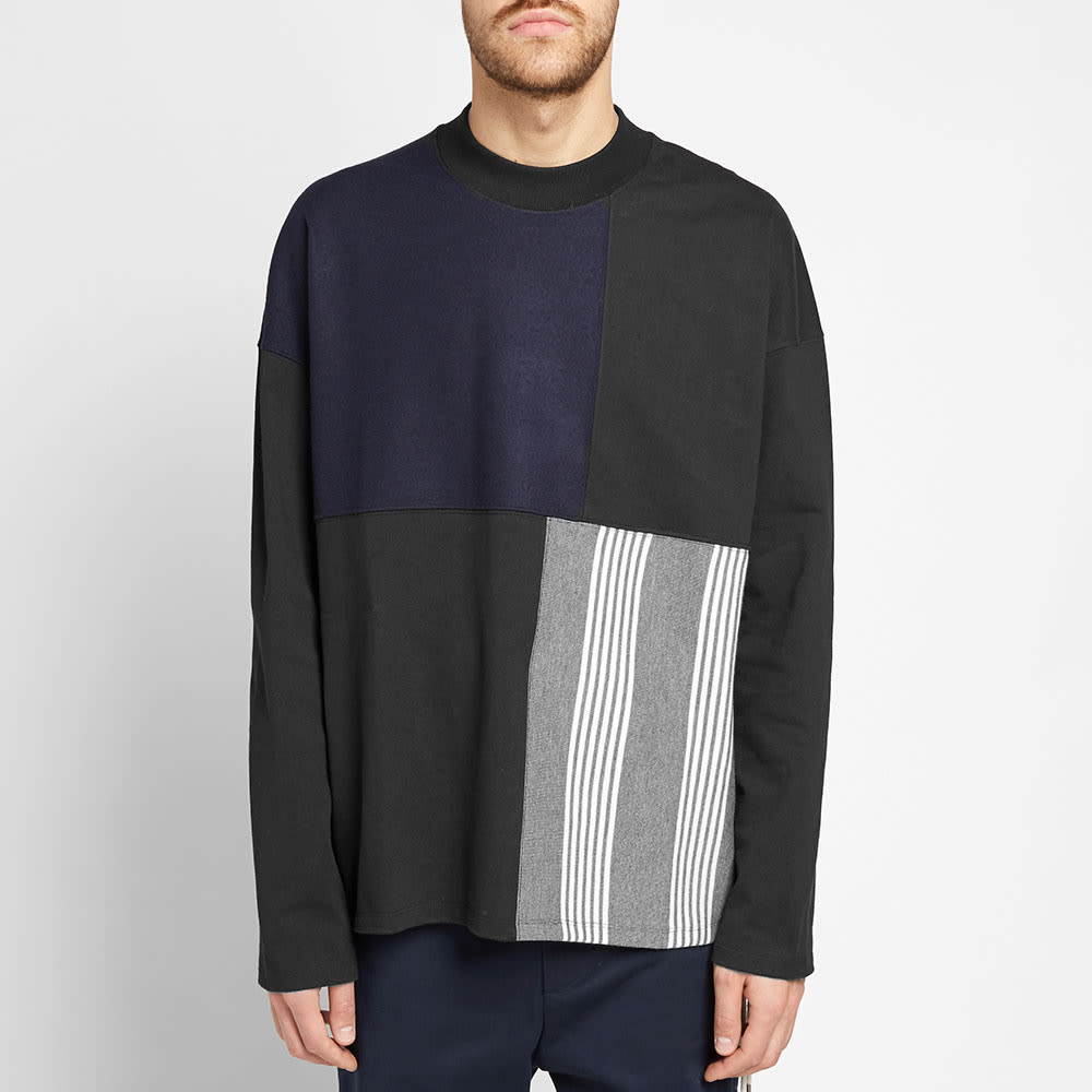 Jil Sander Long Sleeve Patchwork Tee Black | END.