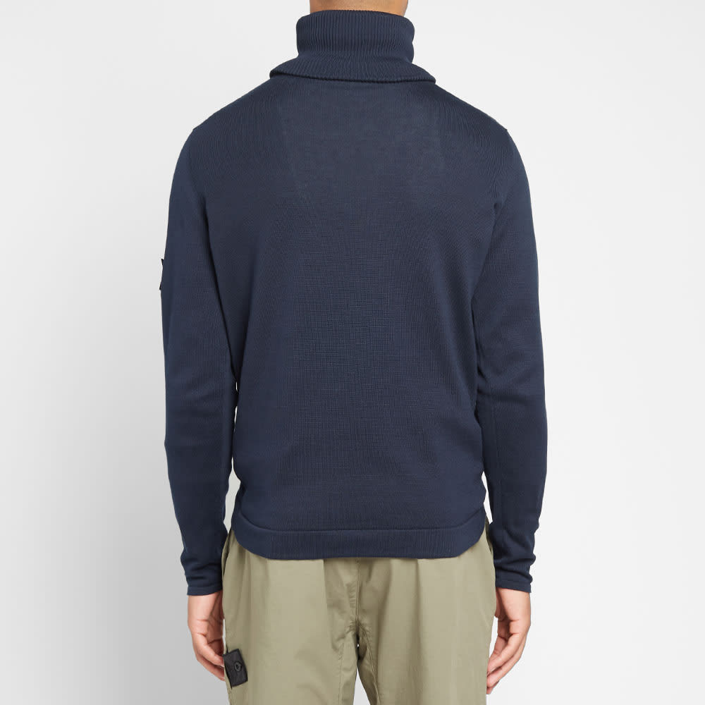 Stone Island Shadow Project Pure Cotton Roll Neck Knit Navy END. (US)