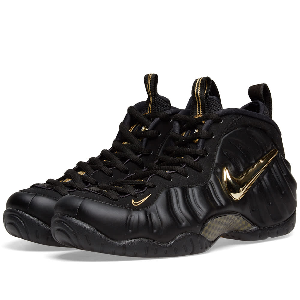 nike air foamposite pro black and gold