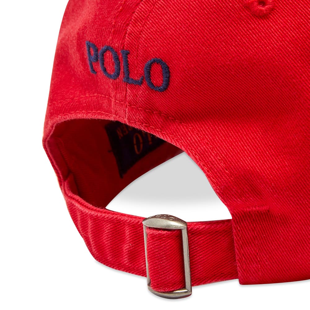 blue and red polo hat