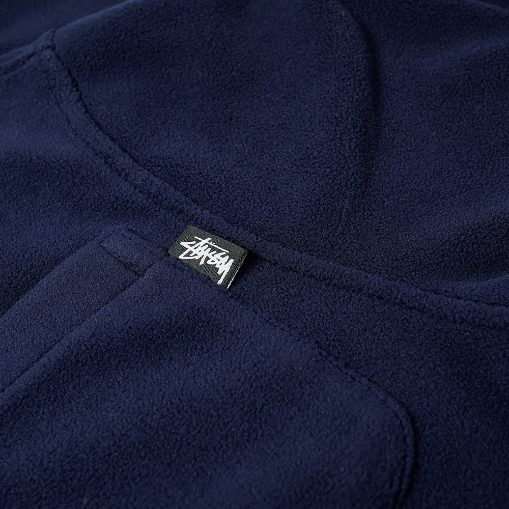 stussy polar fleece zip up shirt