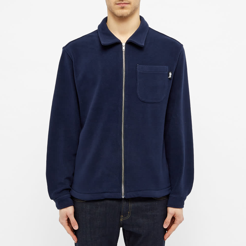stussy polar fleece zip up shirt