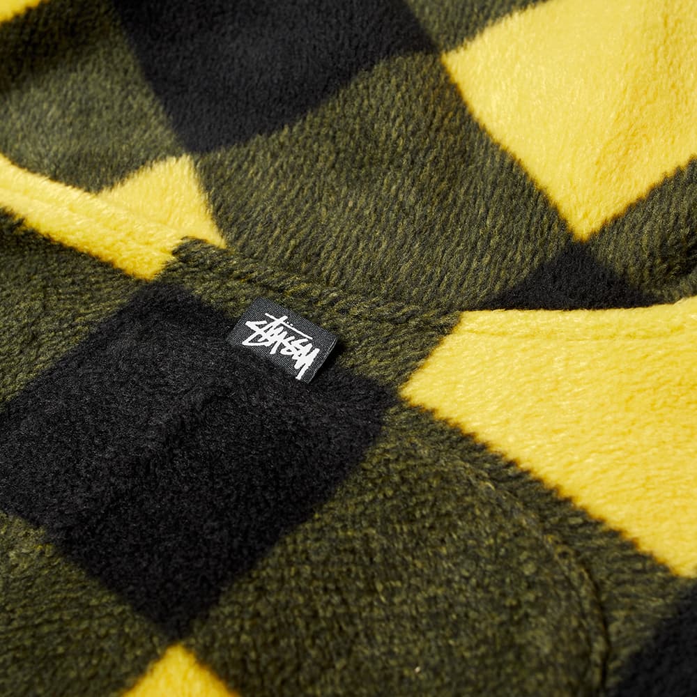 stussy polar fleece zip up shirt