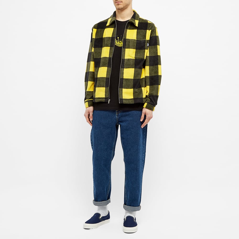 stussy polar fleece zip up shirt