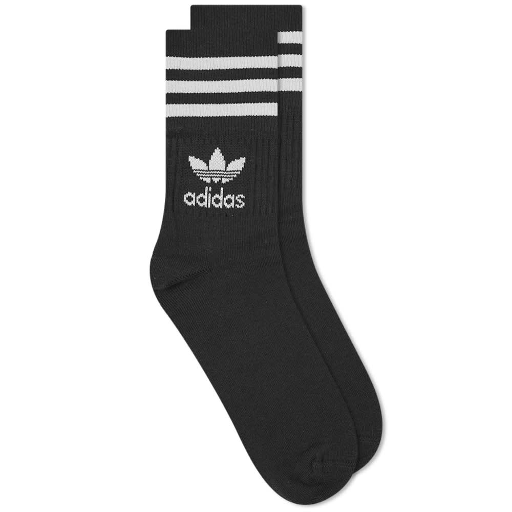 Adidas Mid Cut Crew Sock 3 Pack Black & White END. (US)