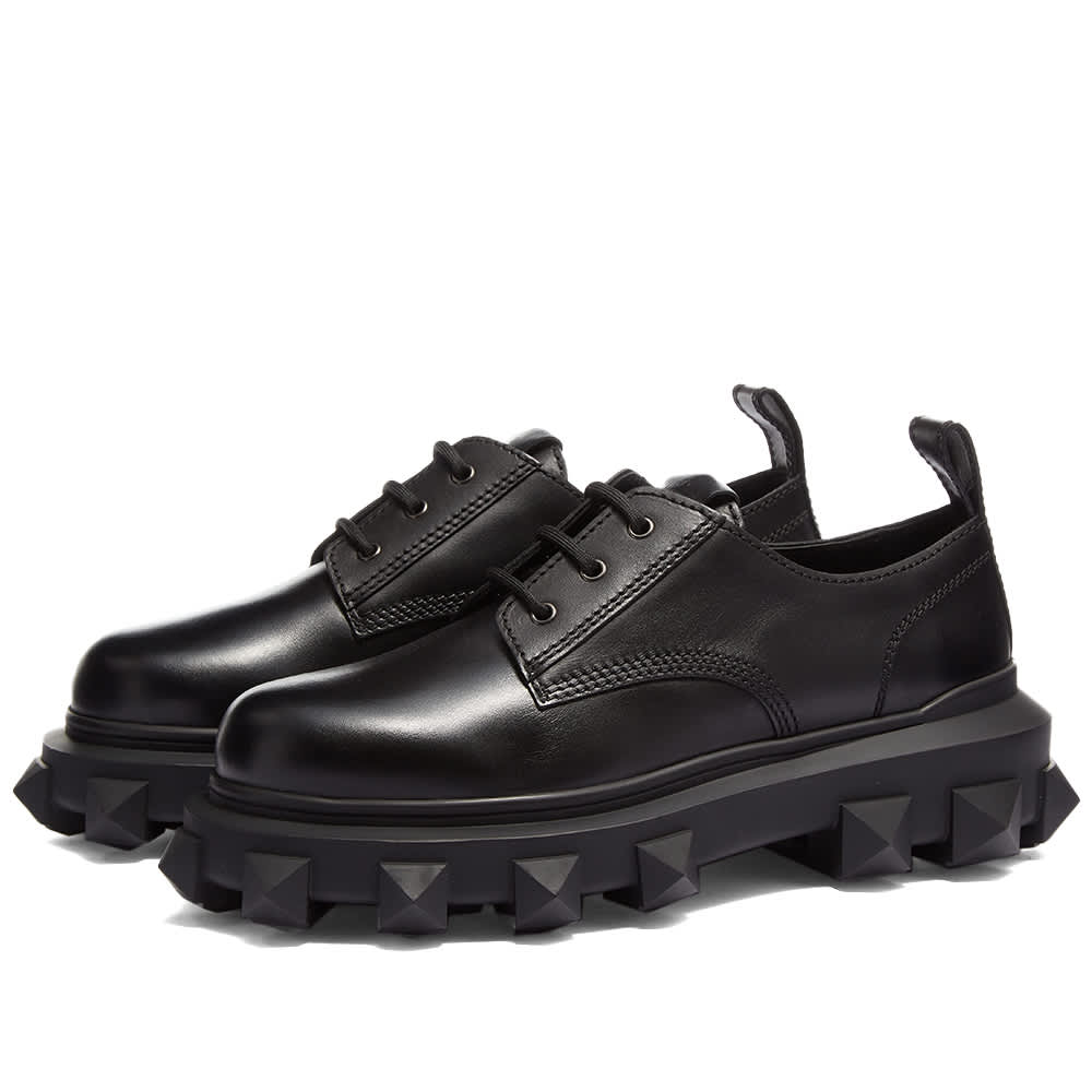 Valentino Oversize Roman Stud Derby Sneaker - Black