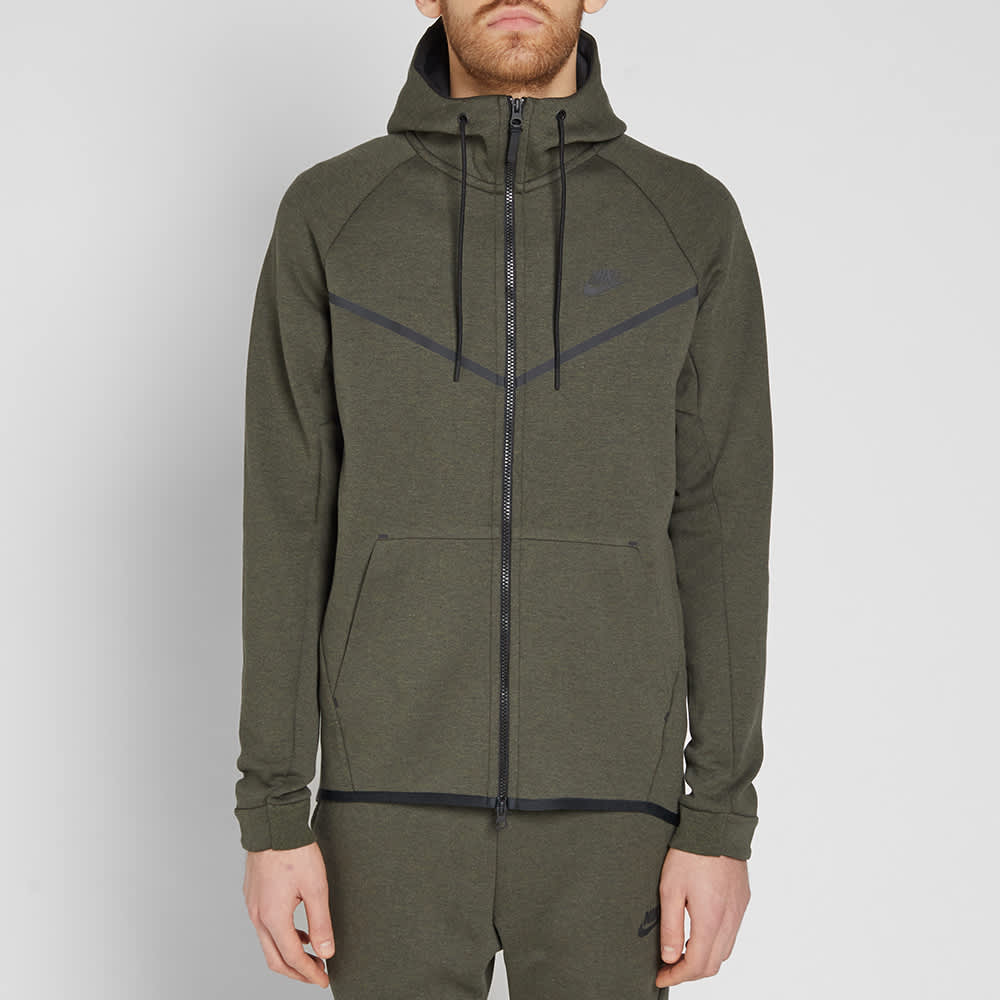 Nike Tech Fleece Windrunner Sequoia, Heather & Black END. (SE)