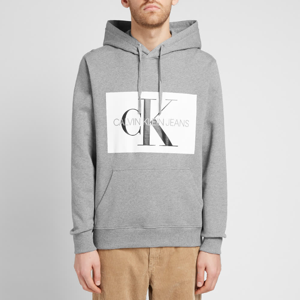 Calvin klein monogram box hoodie clearance