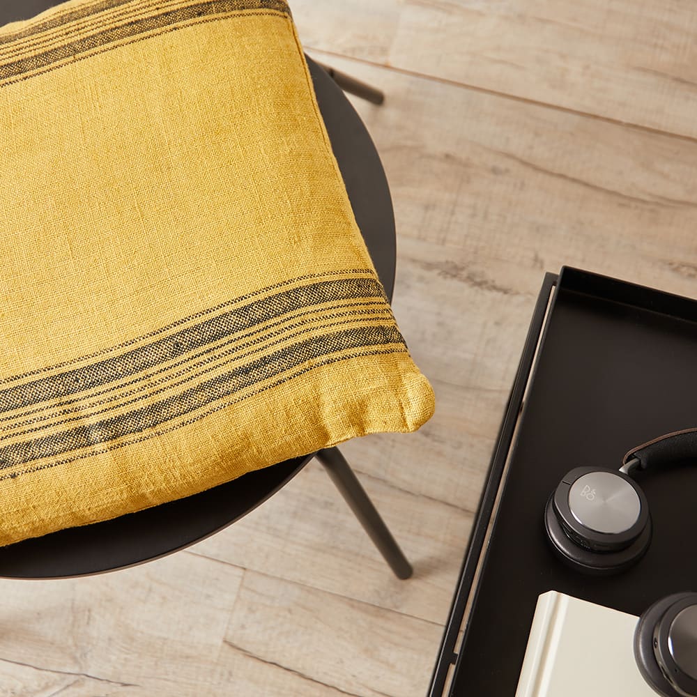 HK Living Linen Cushion Mustard END.