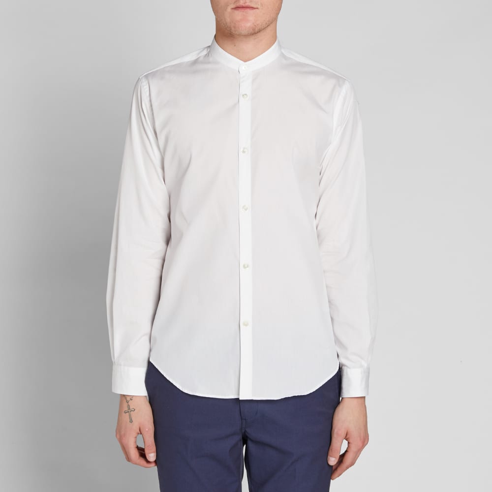 band collar formal shirt