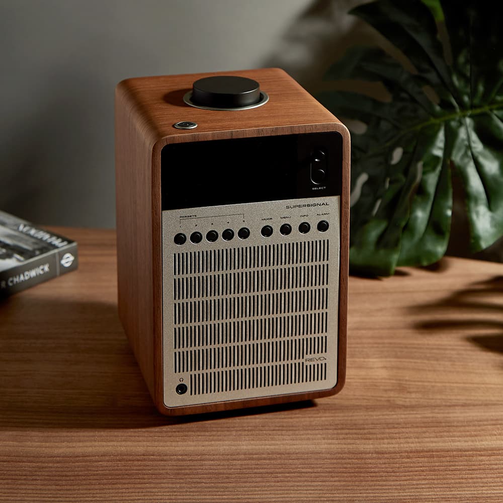 Revo Super Signal DAB Radio & Bluetooth Player Walnut & Silver END.