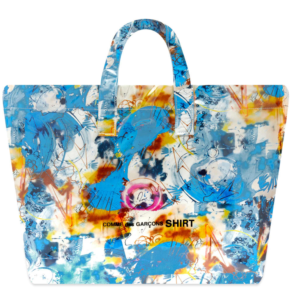 Comme Des Garcons Shirt Futura Print B Shopper Blue Mix End
