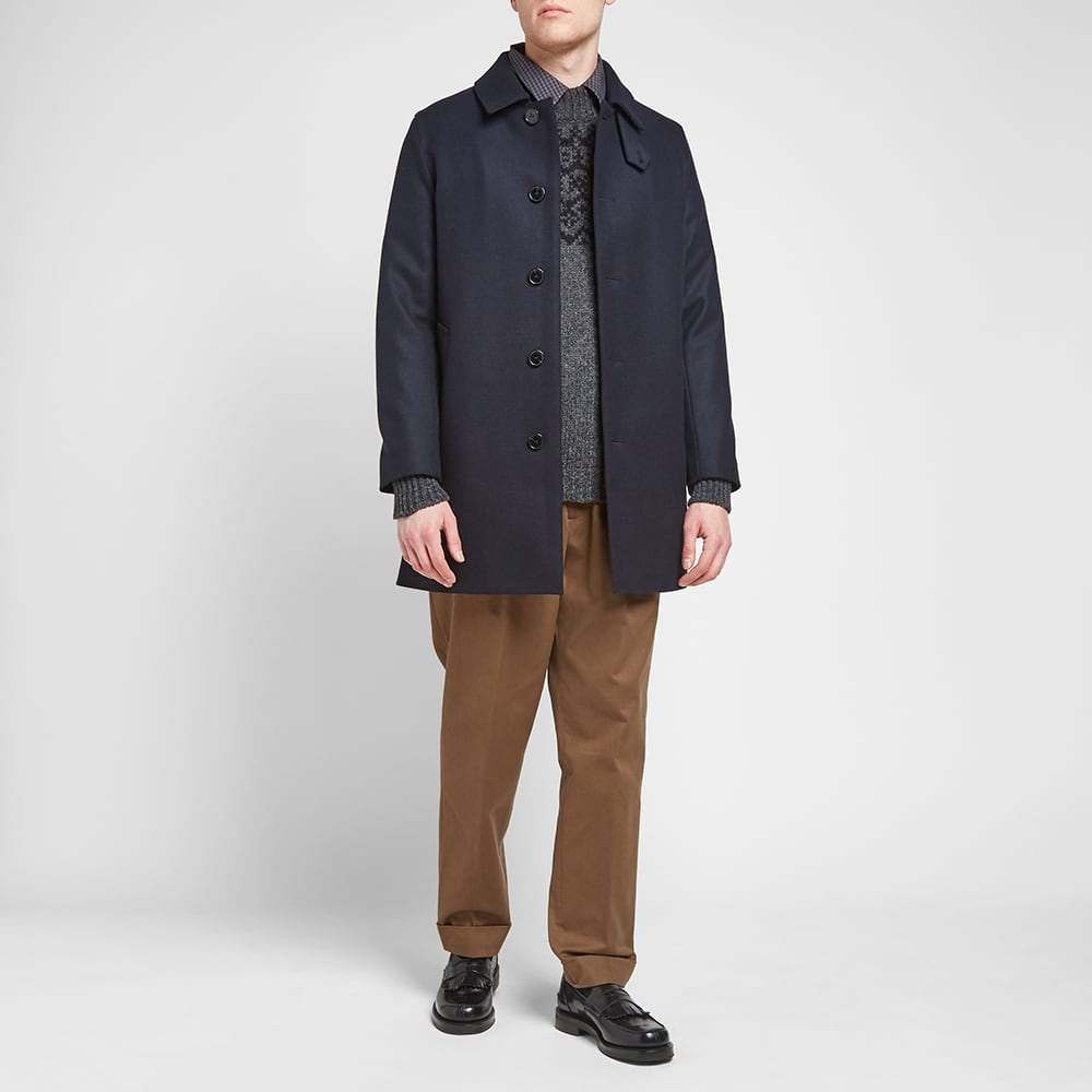 Mackintosh Dunoon Wool Car Coat Navy END.
