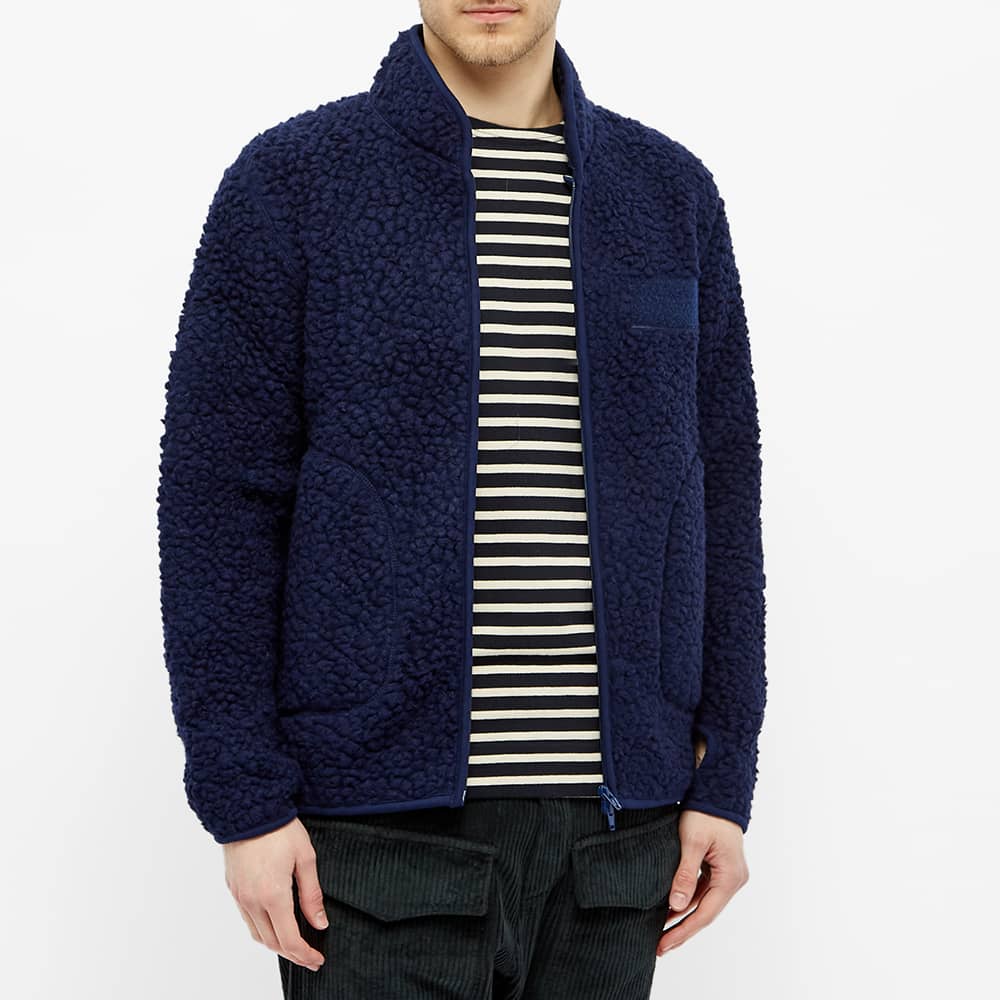 Nn07 Mort Fleece Jacket Navy Blue Firstcitiz