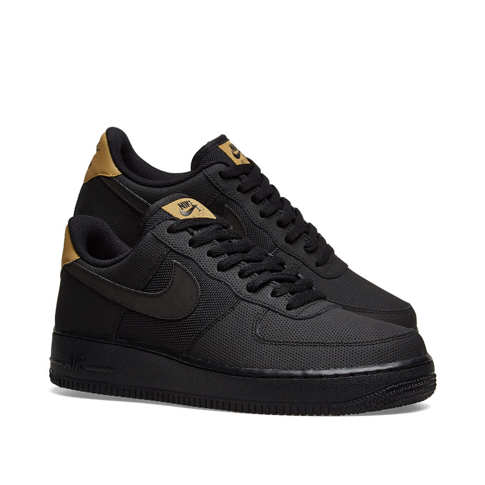 black and gold air force 1