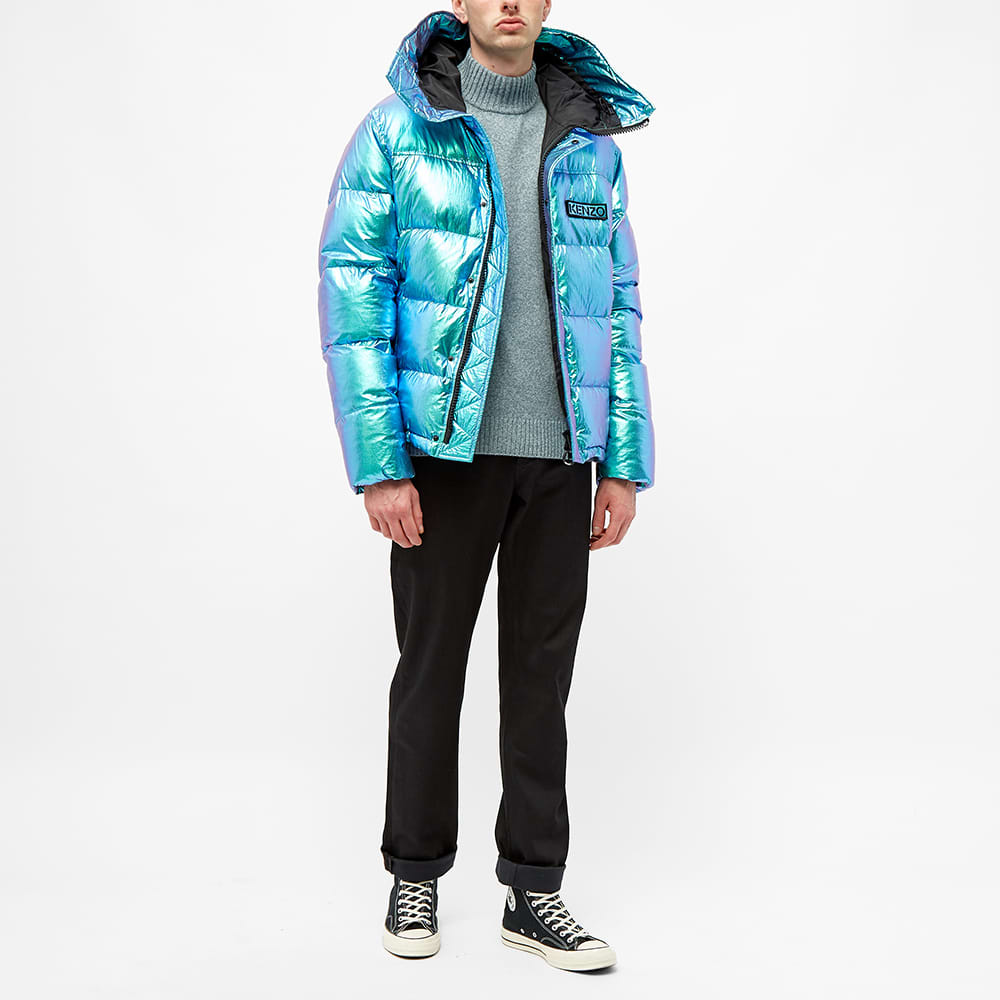 kenzo silver puffer jacket