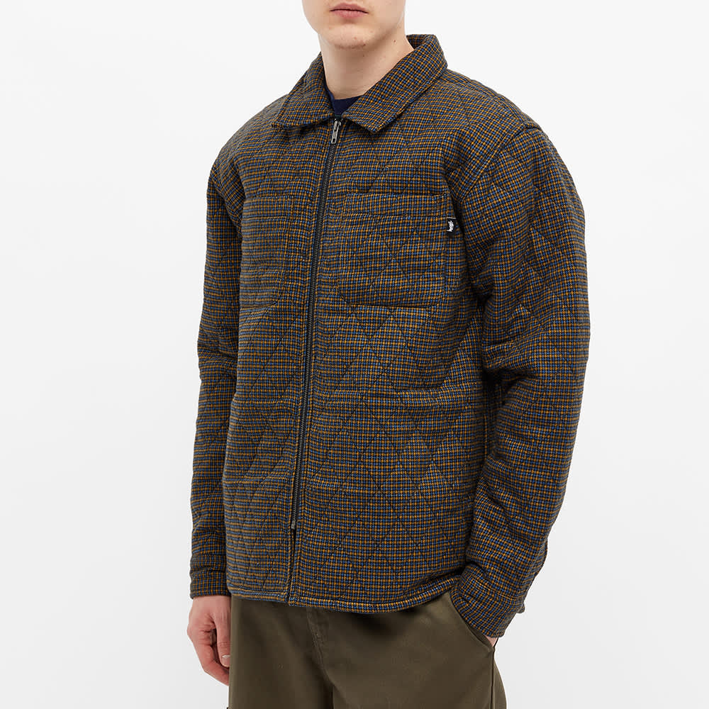 Stussy mini check quilted zip shirt clearance