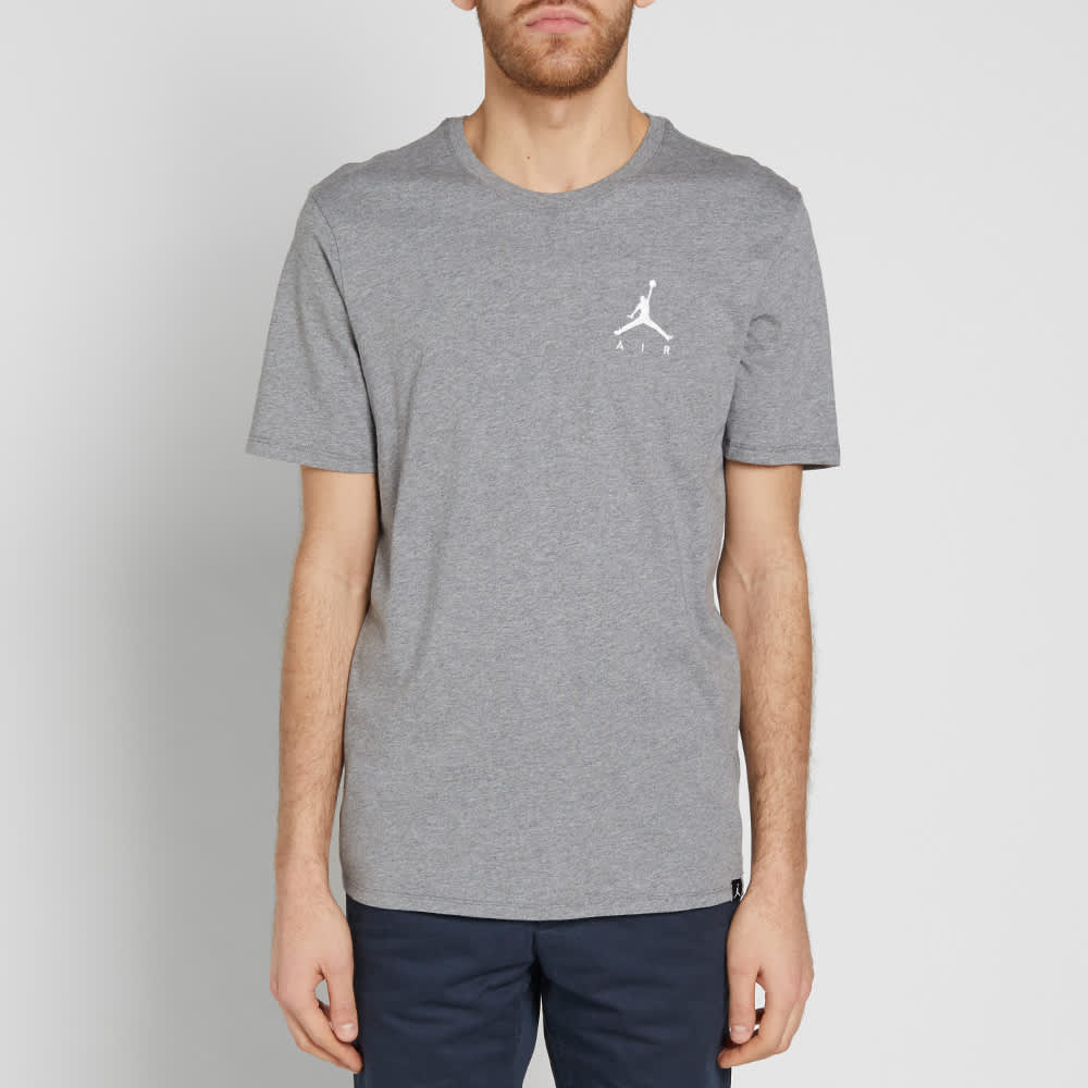 Jordan Jumpman Air Embroidered Tee Carbon Heather & White END.