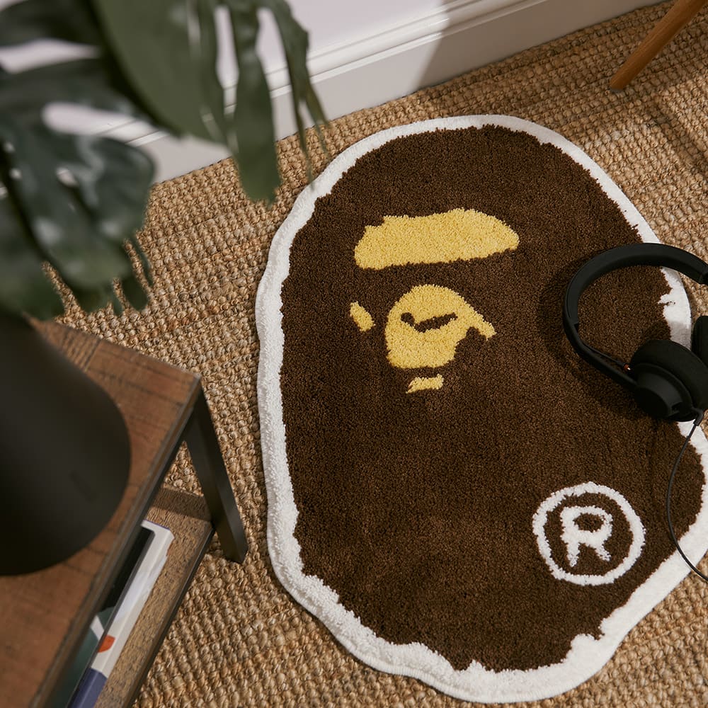 A Bathing Ape Ape Head Rug Mat Brown END. (KR)