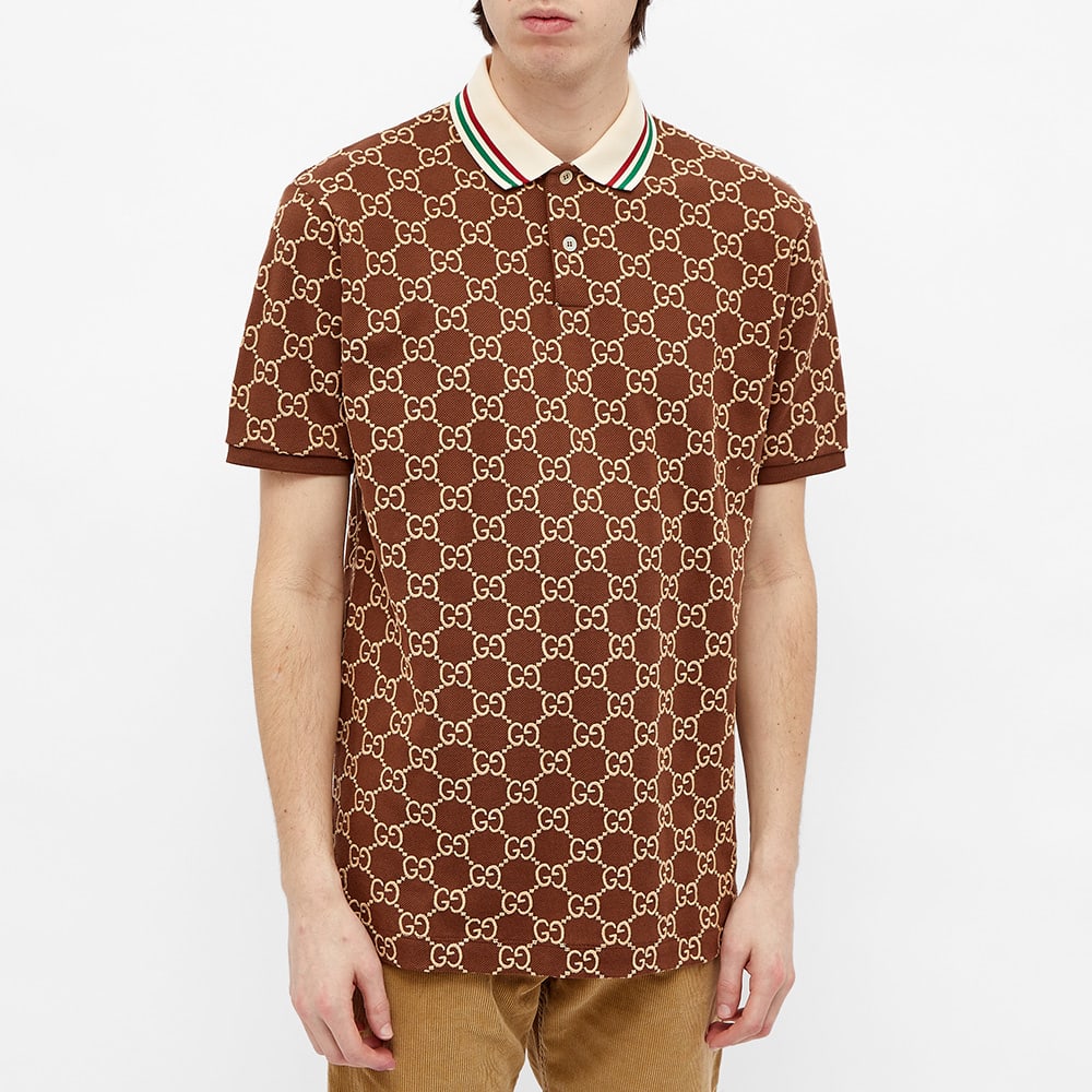 gucci jacquard polo