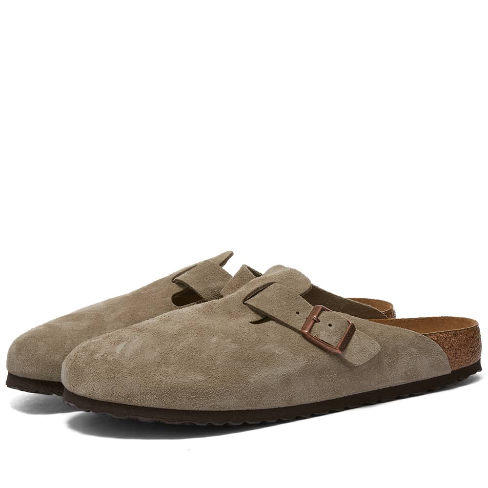 Birkenstock boston suede taupe clearance