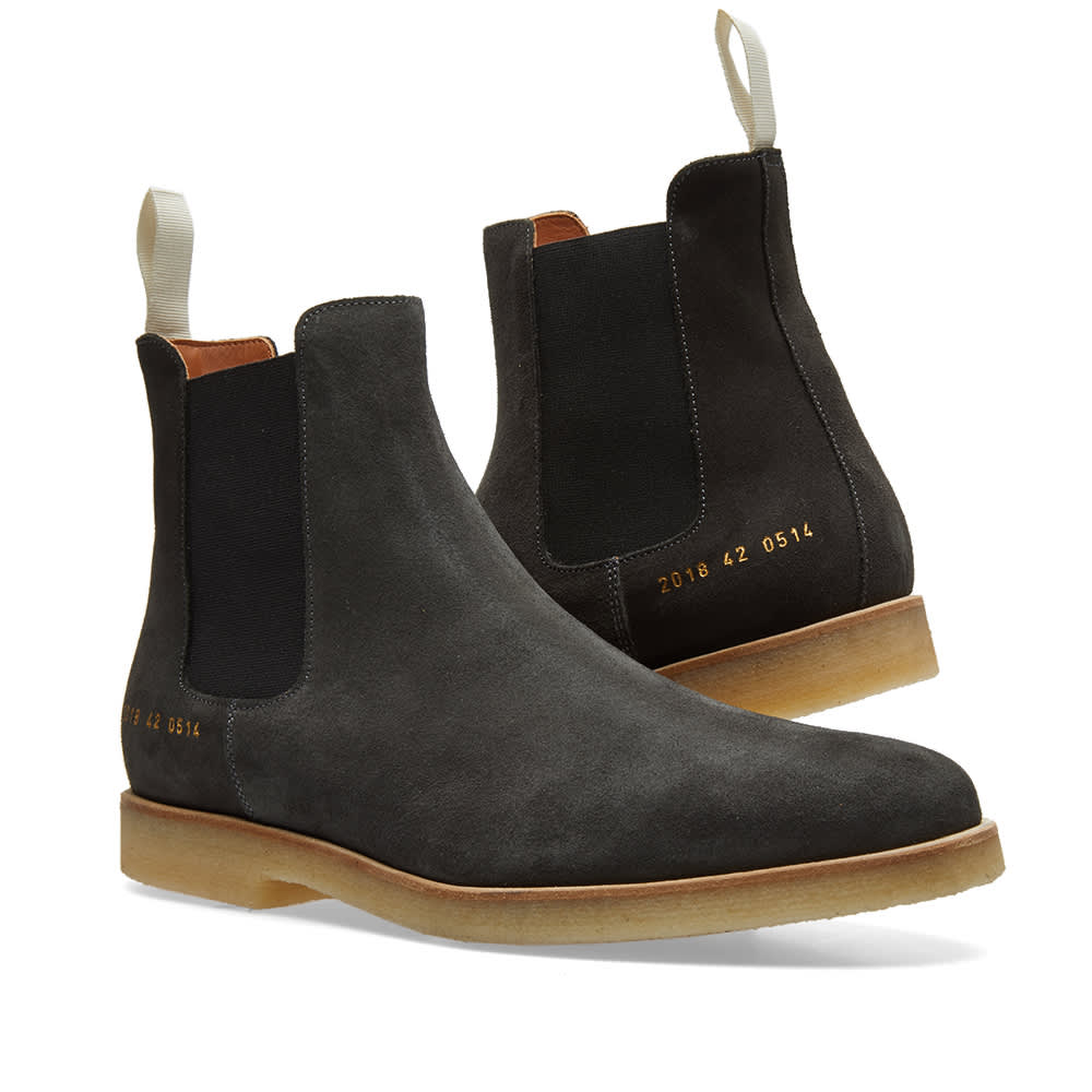 Common Projects Chelsea Boot Suede Washed Black END. (US)