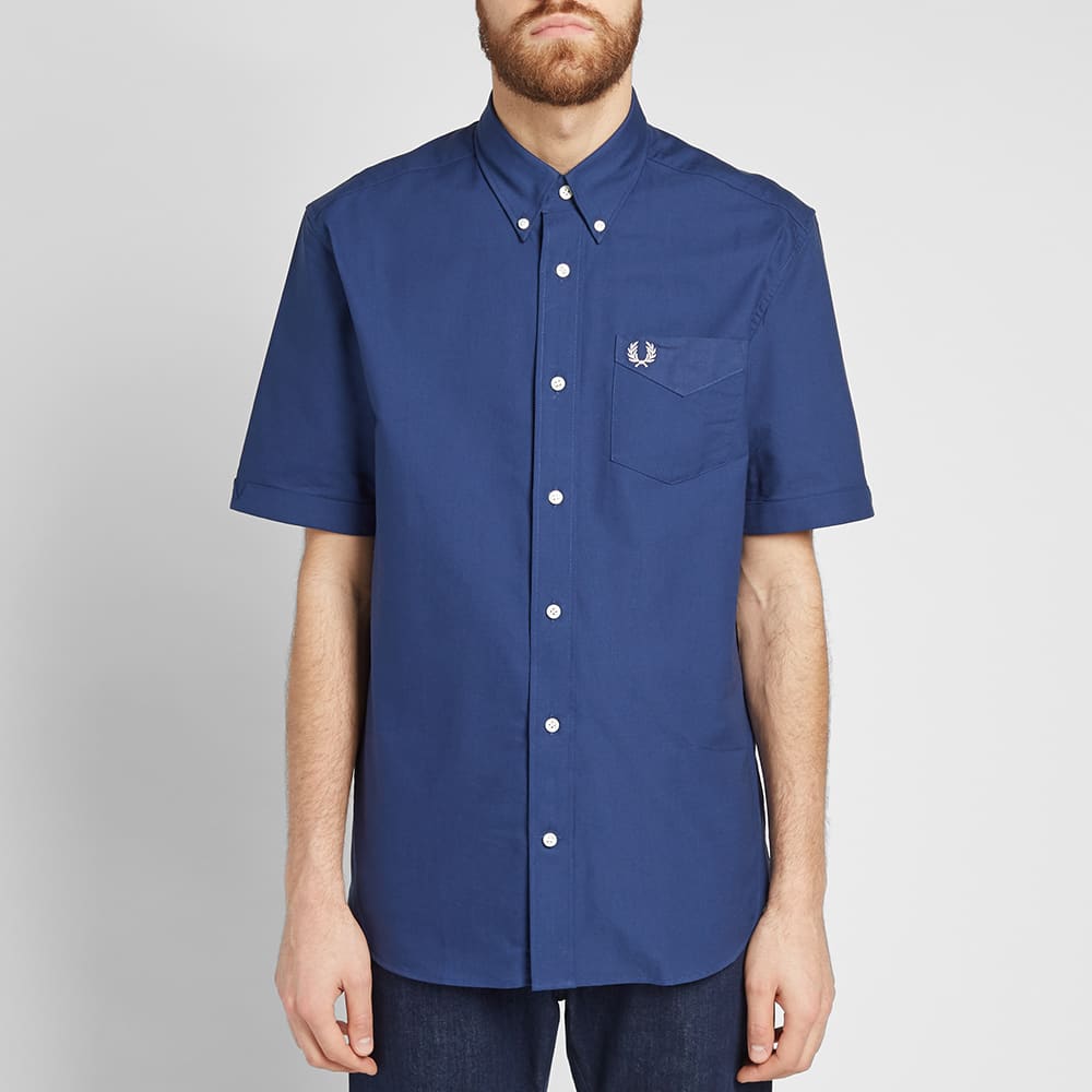 fred perry short sleeve button down
