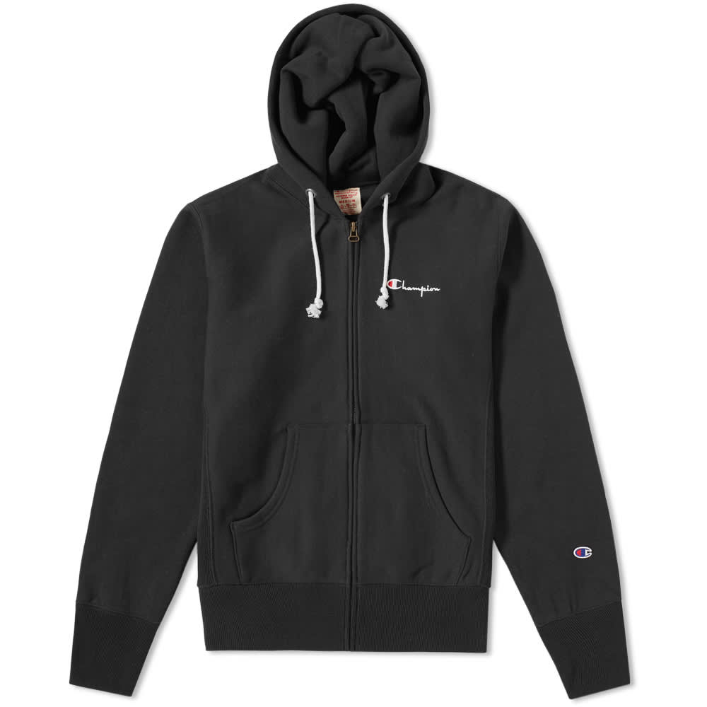 Champion reverse weave script logo hoodie clearance