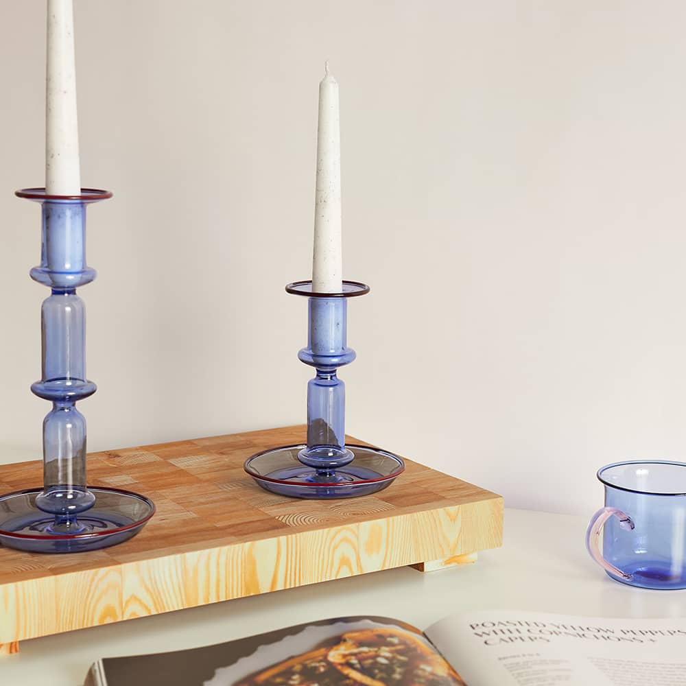 HAY Flare Candle Holder Medium Blue END. (JP)