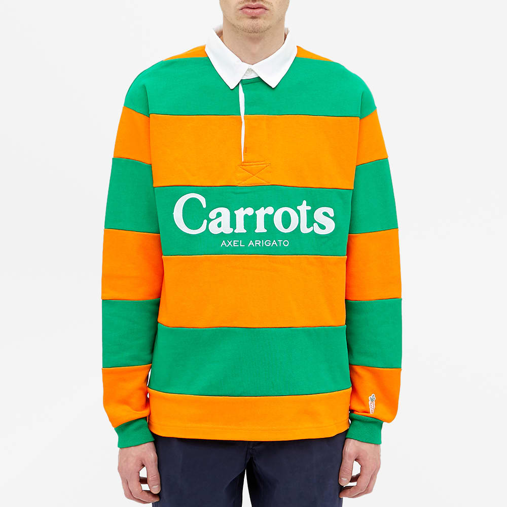 Axel Arigato x Carrots Rugby Shirt Green & Orange END.